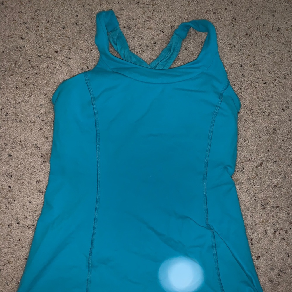 LULULEMON teal blue workout tank